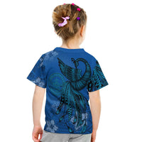 Palau Custom T Shirt Polynesian Phoenix Bird, Fairytales Bird Blue - Polynesian Pride