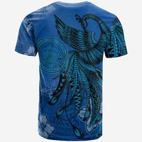 Palau T Shirt Polynesian Phoenix Bird, Fairytales Bird Blue - Polynesian Pride