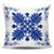 Hawaiian Quilt Maui Plant And Hibiscus Pattern Pillow Covers - Blue White - AH One Size Blue - Polynesian Pride