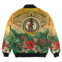 Vanuatu Polynesian Hibiscus Bomber Jacket LT10 - Polynesian Pride