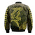 (Custom Personalised) Hawaii Bomber Jacket Shark and Turtle Mix Kakau Gold LT9 - Polynesian Pride