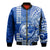 (Custom Personalised) Hawaii Kailua High School Bomber Jacket Tribal Kakau LT9 Unisex Blue - Polynesian Pride