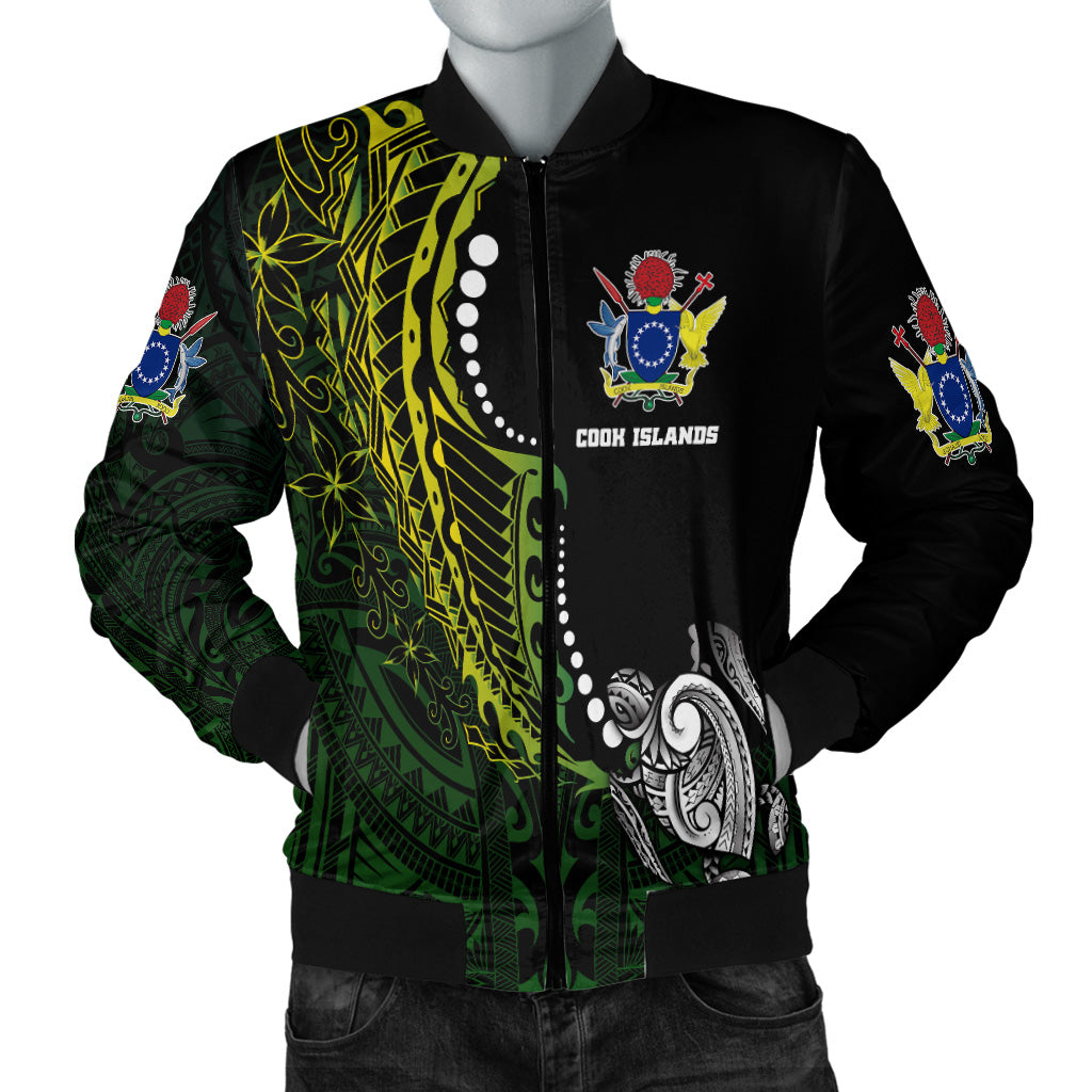 (Custom Personalised) Cook Islands Women's Bomber Jacket Simple Style LT16 Black - Polynesian Pride