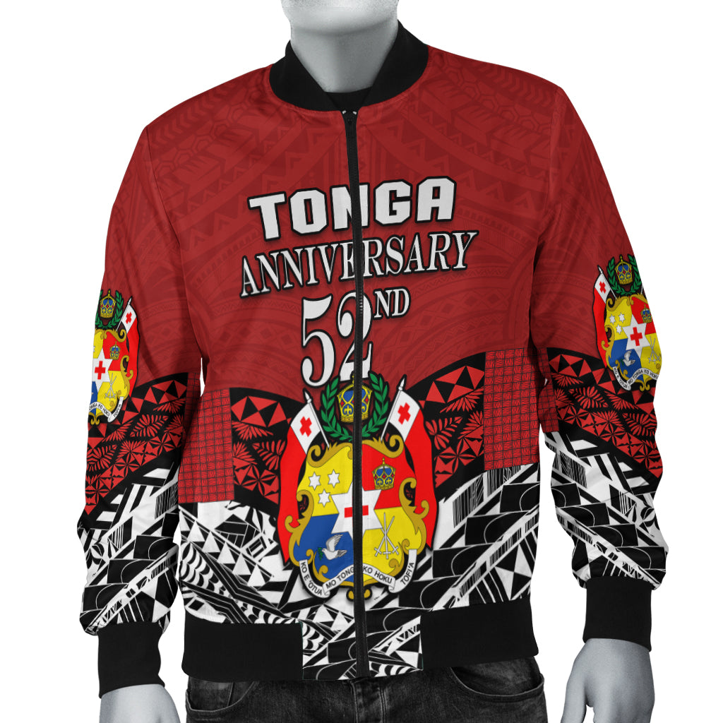 Tonga Bomber Jacket Independence Anniversary Special Version 2022 LT14 Unisex Red - Polynesian Pride