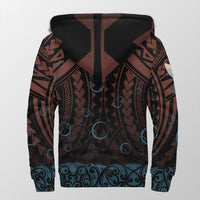 Hawaiian - Kanaka Shark Sherpa Hoodie - Bubbles Style - AH - Polynesian Pride