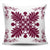 Hawaiian Quilt Maui Plant And Hibiscus Pattern Pillow Covers - Burgundy White - AH One Size Burgundy - Polynesian Pride