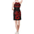 Polynesian Sleeveless V Neck Dress - Black Turtle Red - Polynesian Pride