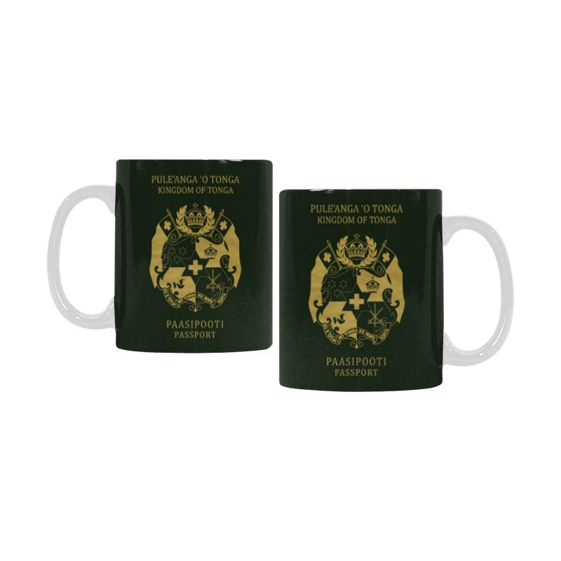 Tonga Passport White Mug - Polynesian Pride