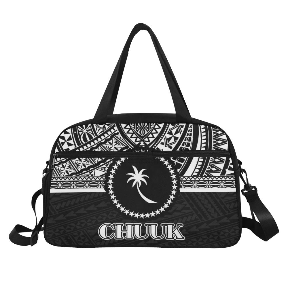 Chuuk Fitness Handbag - Black White Version - Polynesian Pride