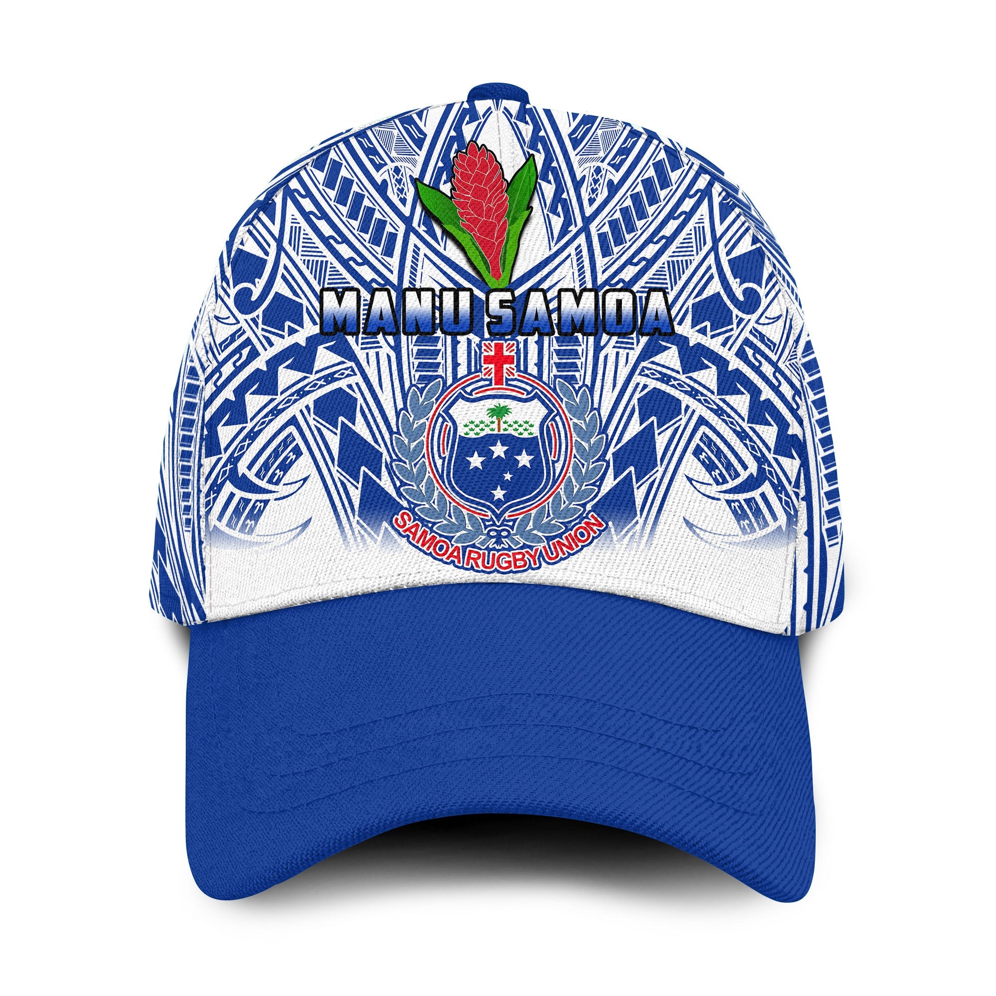 Samoa Rugby Classic Cap Manu Samoa 7s Ginger White Polynesian Ver.02 LT14 Classic Cap Universal Fit White - Polynesian Pride