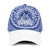 Tupou Tonga College Classic Cap Tongan Ngatu Pattern Ver.03 LT14 Classic Cap Universal Fit Blue - Polynesian Pride