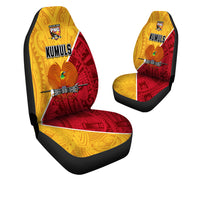 The Kumuls PNG Car Seat Covers Papua New Guinea Polynesian Dynamic Style LT14 Universal Fit Yellow - Polynesian Pride