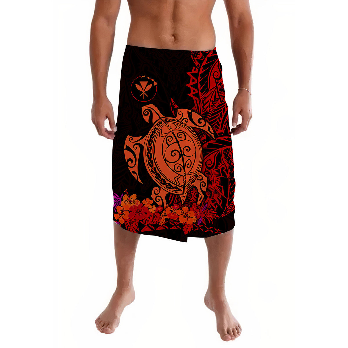 Hawaii Polynesian Lavalava Red Sea Turtles Hawaiian LT13 Red - Polynesian Pride