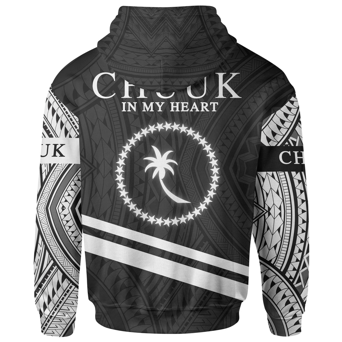 Chuuk State Zip Hoodie In My Heart Style Polynesian Patterns - Polynesian Pride