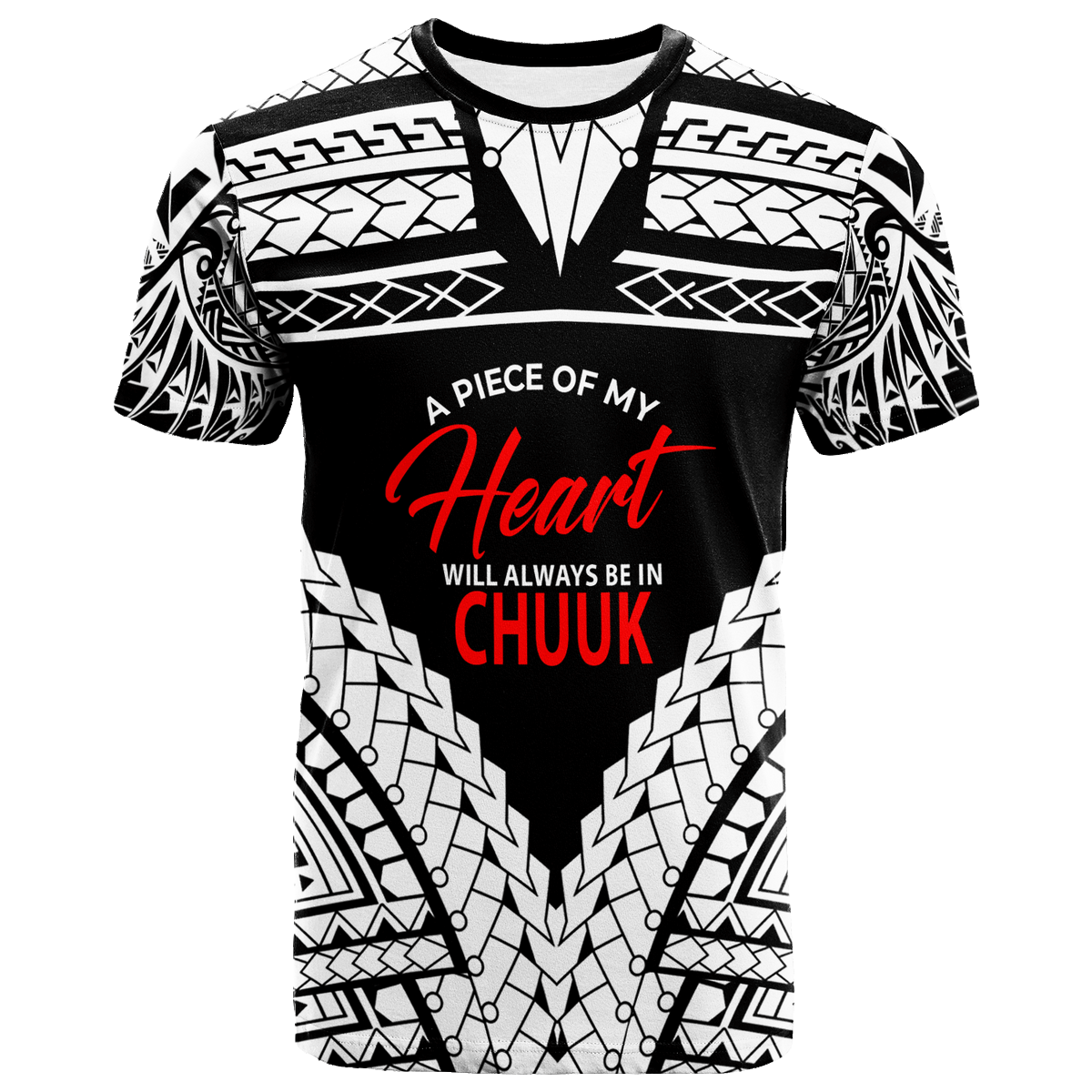 Chuuk T Shirt A Piece of My Heart Unisex White - Polynesian Pride
