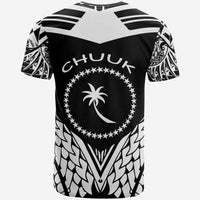 Chuuk T Shirt Unique Eagle Feather Texture BlackWhite - Polynesian Pride