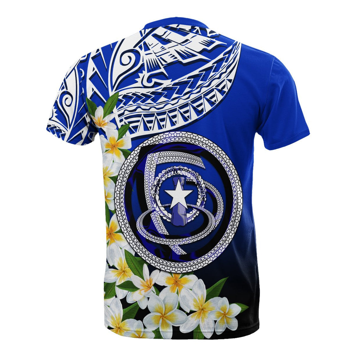 Northern Mariana Islands T Shirt Polynesian Plumeria Pattern - Polynesian Pride