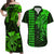 Custom Hawaii Matching Hawaiian Shirt and Dress Kakau Kanaka Maoli Combine Polynesian Shark Ver.02 LT14 Green - Polynesian Pride