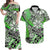 Custom Polynesian Couple Outfits Matching Hawaiian Tribal Dress And Hawaiian Shirt Tribal Plumeria with Polynesian Turtle Ver.01 LT14 Green - Polynesian Pride