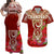 Custom Guam Matching Hawaiian Shirt and Dress Chamorro Guaman Latte Stone Tropical Flowers Red Version LT14 Red - Polynesian Pride