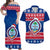 Custom Christmas Guam Matching Hawaiian Shirt and Dress Guaman Seal Polynesian Felis Pusgua LT14 Blue - Polynesian Pride