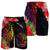 Cook Islands Men's Shorts - Tropical Hippie Style Black - Polynesian Pride