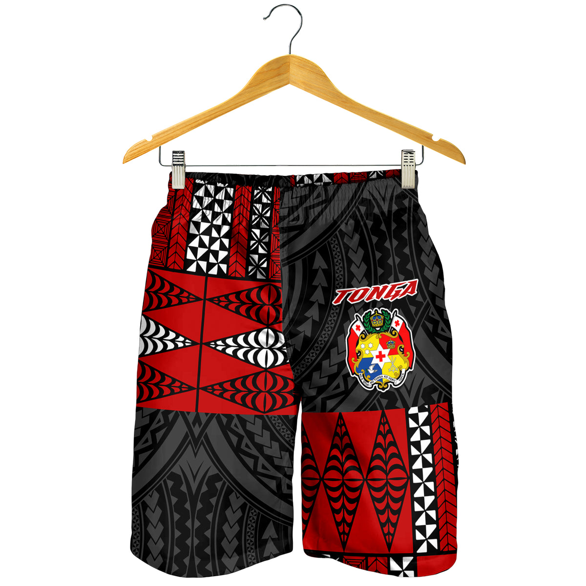 Tonga Men Short Tongan Pattern Mix Polynesian LT13 - Polynesian Pride