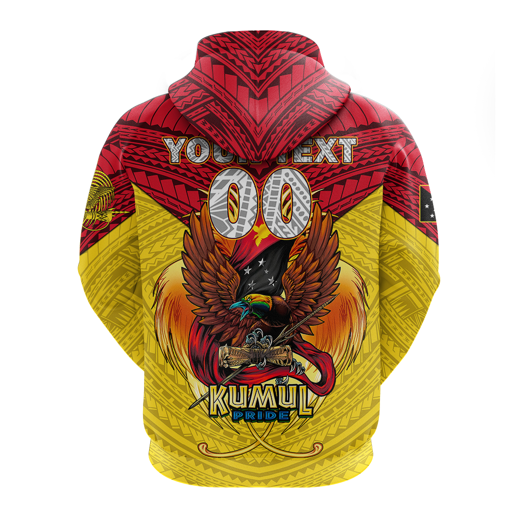 Custom Papua New Guinea Rugby Kumul Pride Hoodie LT2 - Polynesian Pride