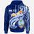 Guam Custom Hoodie Guam Seal Polynesian Patterns Plumeria (Blue) Unisex Blue - Polynesian Pride