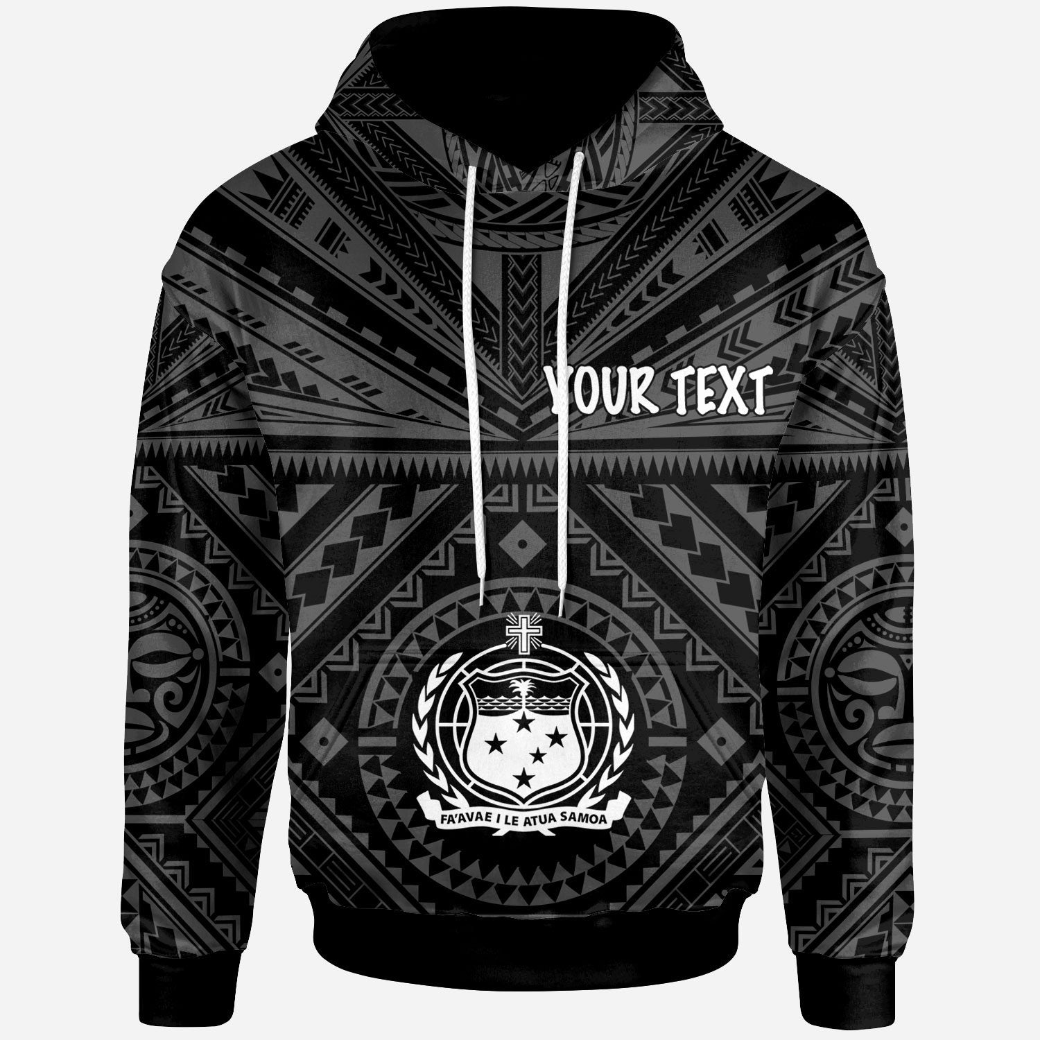 Samoa Custom Hoodie Samoa Seal In Polynesian Tattoo Style Unisex Black - Polynesian Pride