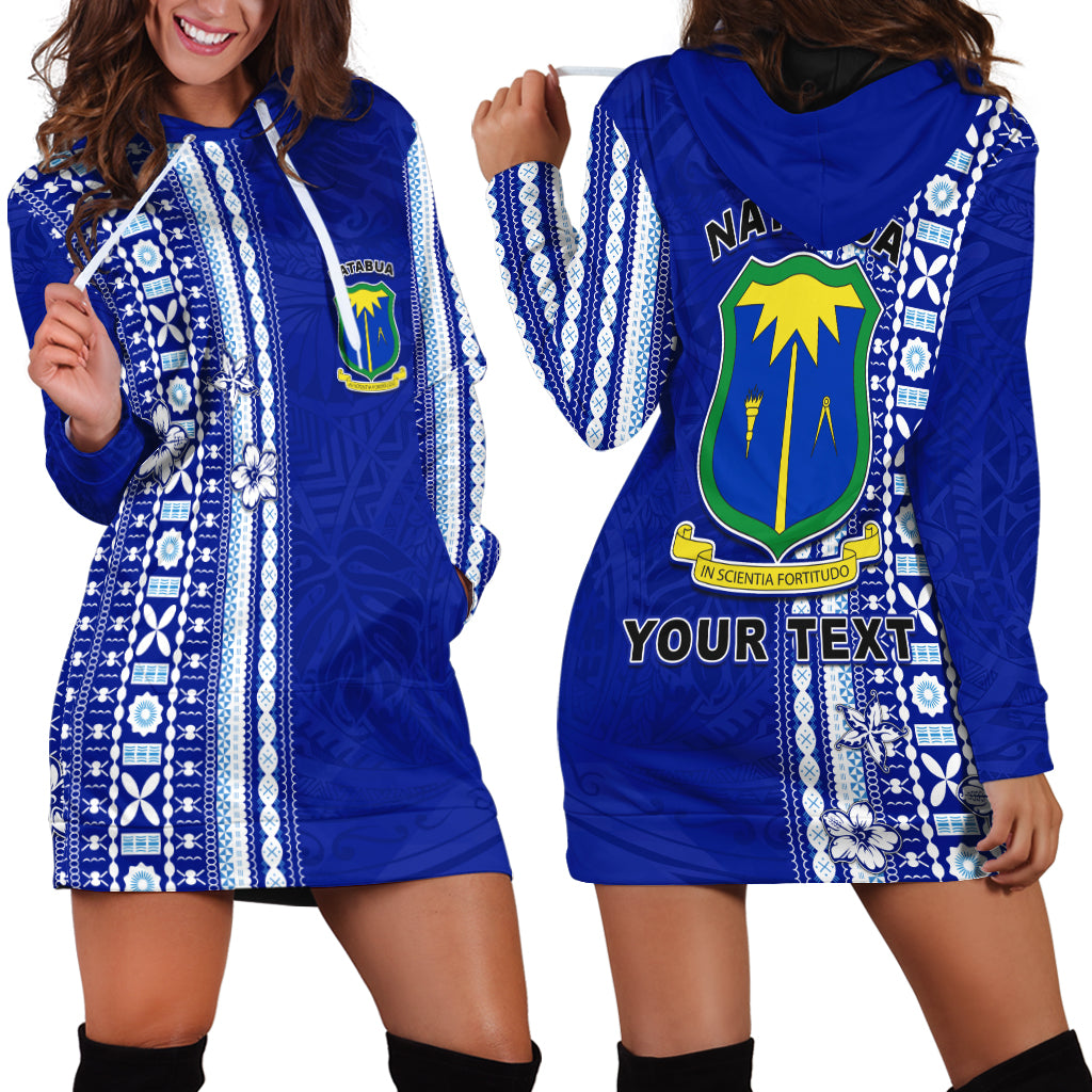 (Custom Personalised) Natabua High School Hoodie Dress Polynesian Lautoka Fiji LT13 Blue - Polynesian Pride