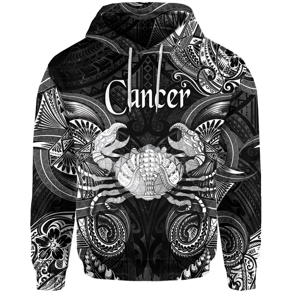 Custom Cancer Zodiac Polynesian Hoodie Unique Style Black LT8 - Polynesian Pride