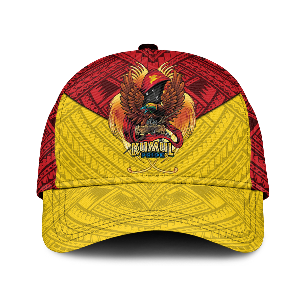 Papua New Guinea Rugby Kumul Pride Cap - LT2 Classic Cap Universal Fit YELLOW - Polynesian Pride
