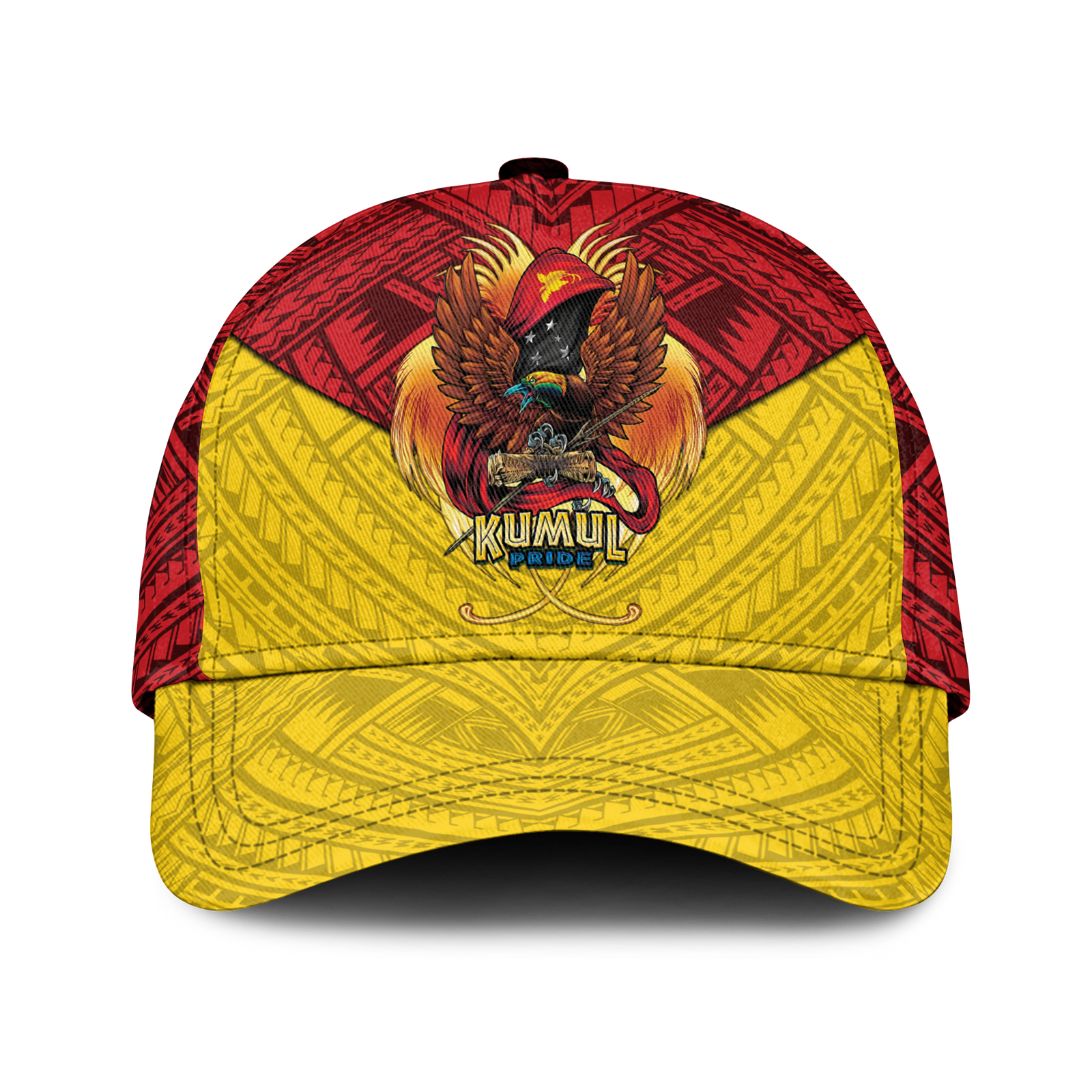 Papua New Guinea Rugby Kumul Pride Cap - LT2 Classic Cap Universal Fit YELLOW - Polynesian Pride