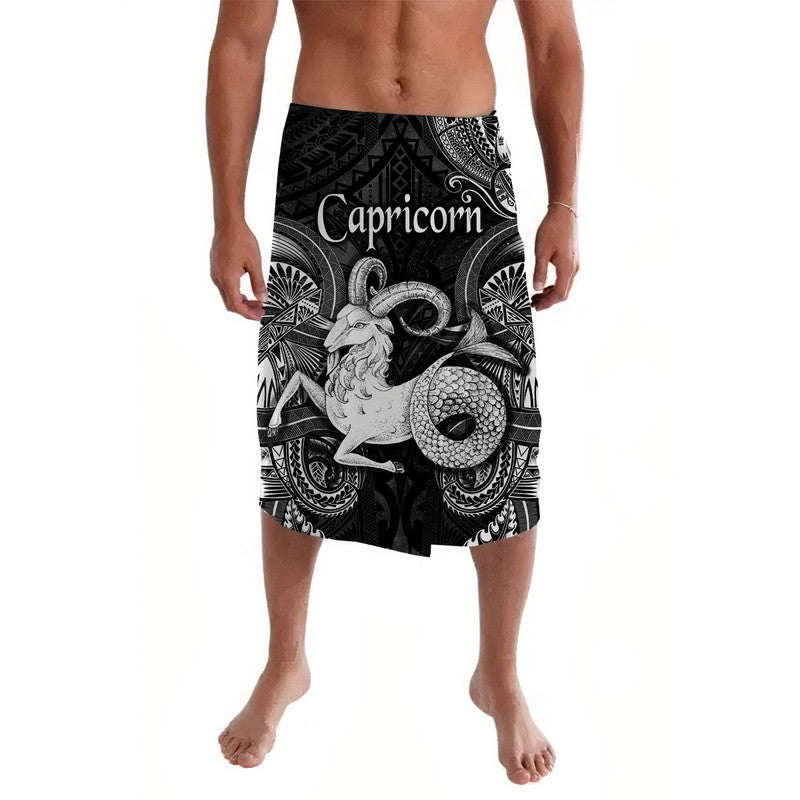 Capricorn Zodiac Polynesian Lavalava Unique Style Black LT8 Black - Polynesian Pride