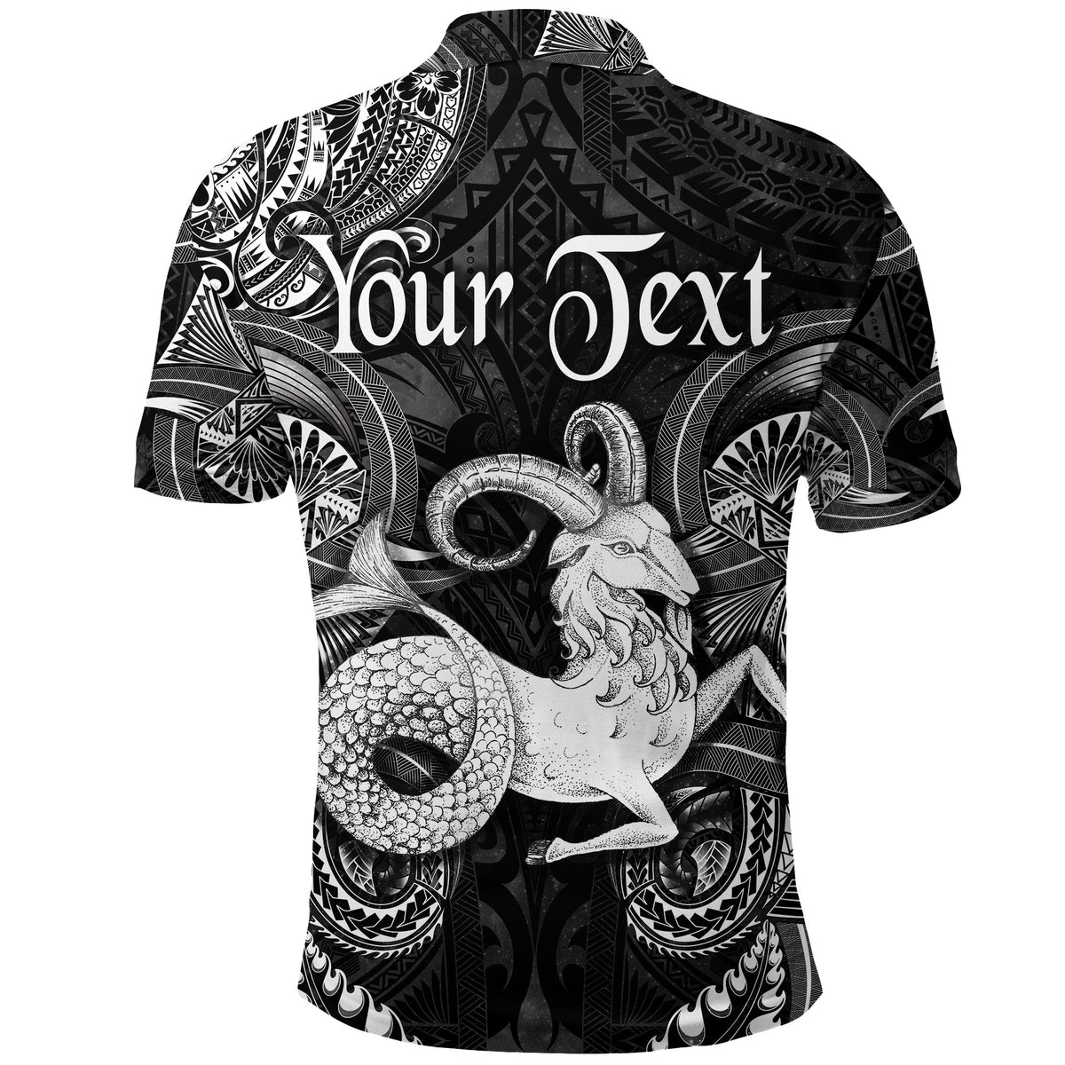 Custom Capricorn Zodiac Polynesian Polo Shirt Unique Style Black LT8 - Polynesian Pride