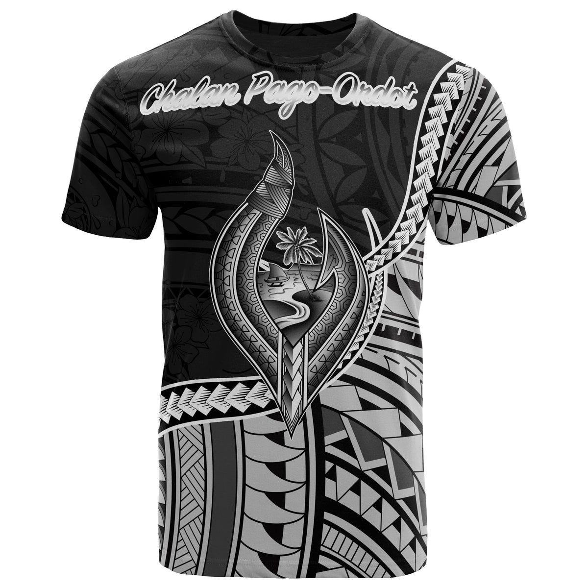 Guam T Shirt Chalan Pago Ordot Polynesian Patterns Unisex Black - Polynesian Pride