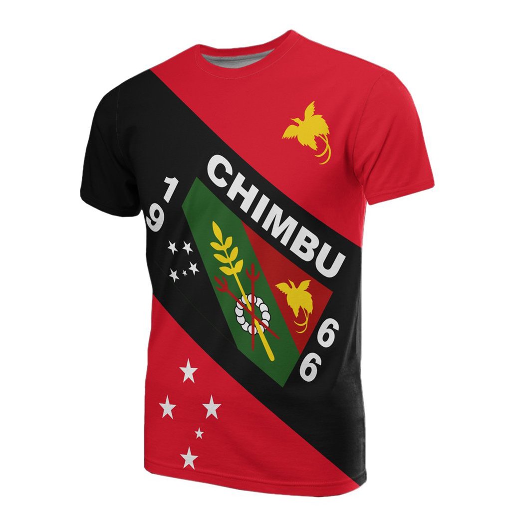 Papua New Guinea T Shirt PNG Flag Chimbu Province Flag Unisex Red - Polynesian Pride