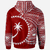 Chuuk Hoodie Micronesia White Red Patterns With Coat of Arms - Polynesian Pride