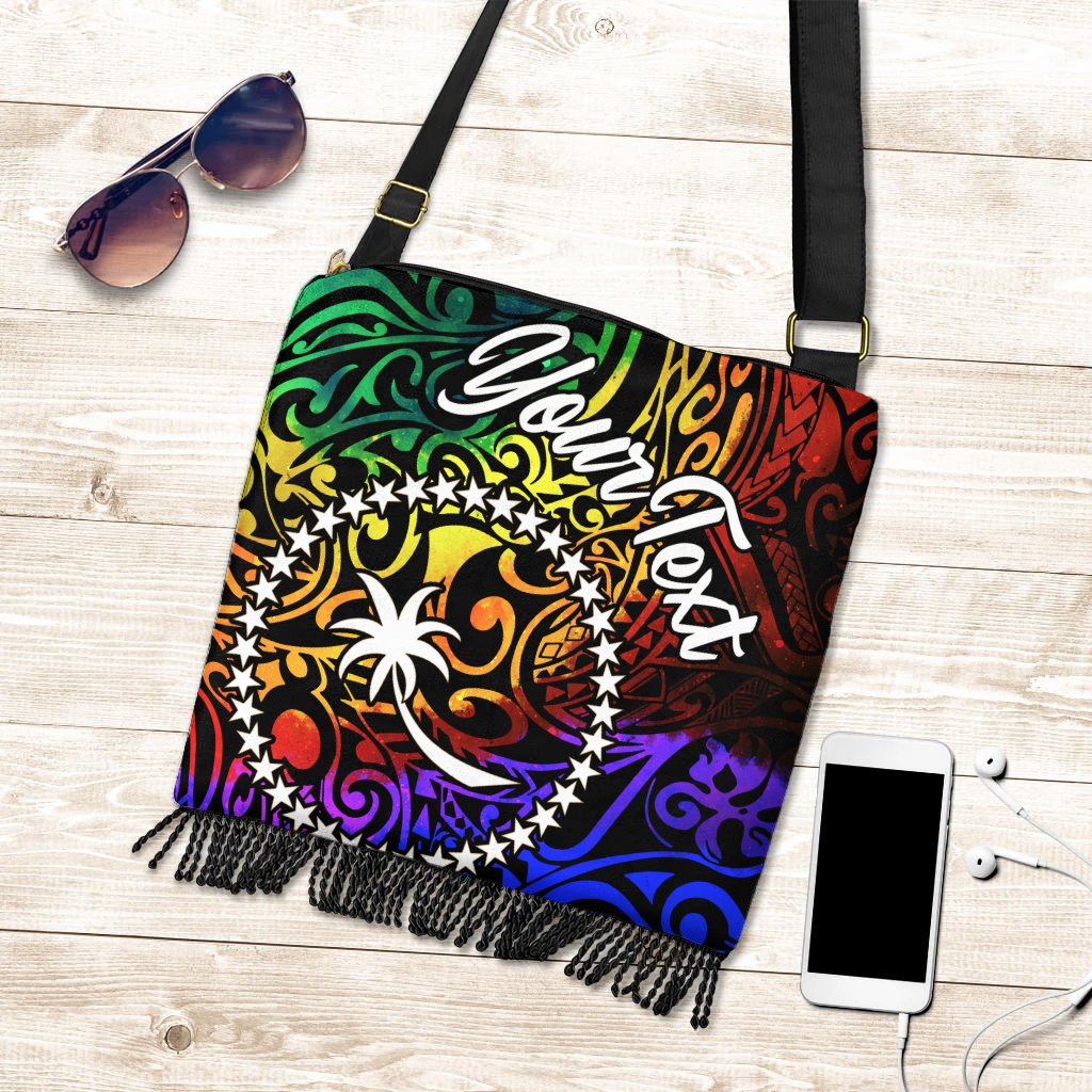 Chuuk Custom Personalised Boho Handbag - Rainbow Polynesian Pattern One Style One Size Rainbow - Polynesian Pride