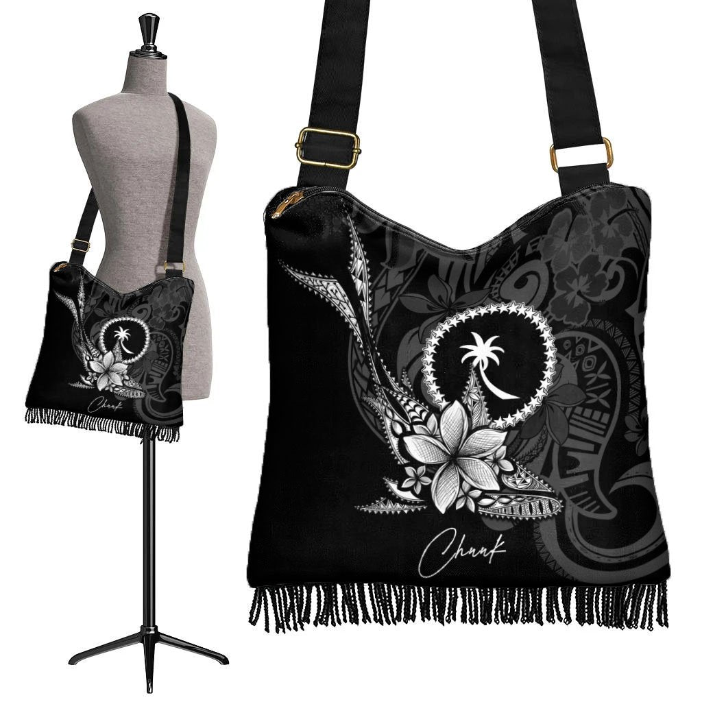 Chuuk State Boho Handbag - Fish With Plumeria Flowers Style - Polynesian Pride
