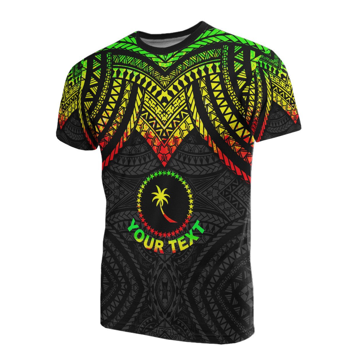 Chuuk Custom T Shirt Micronesian Pattern Reggae Armor Style Unisex Reggae - Polynesian Pride