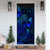 Chuuk Door Cover Turtle Hibiscus Blue - Polynesian Pride