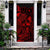 Chuuk Door Cover Turtle Hibiscus Red Red - Polynesian Pride