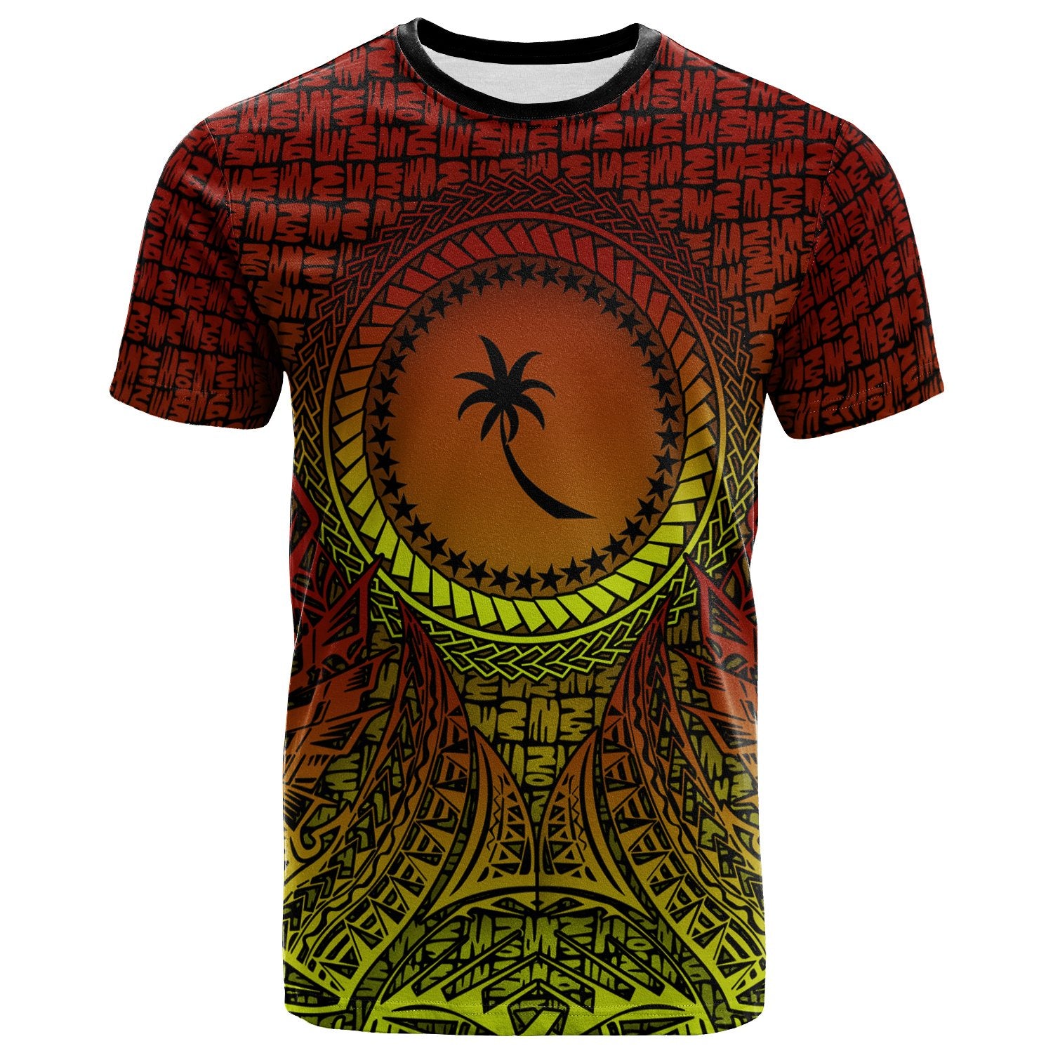 Chuuk Micronesian T Shirt Circle Pattern Unisex Red - Polynesian Pride