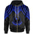 Chuuk Custom Zip up Hoodie Polynesian Armor Style Blue Unisex Blue - Polynesian Pride