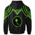 Chuuk Custom Zip up Hoodie Polynesian Armor Style Green - Polynesian Pride