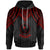 Chuuk Hoodie Polynesian Armor Style Red Unisex Red - Polynesian Pride