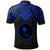 Chuuk Custom Polo Shirt Polynesian Armor Style Blue - Polynesian Pride