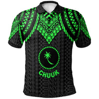Chuuk Polo Shirt Polynesian Armor Style Green Unisex Green - Polynesian Pride